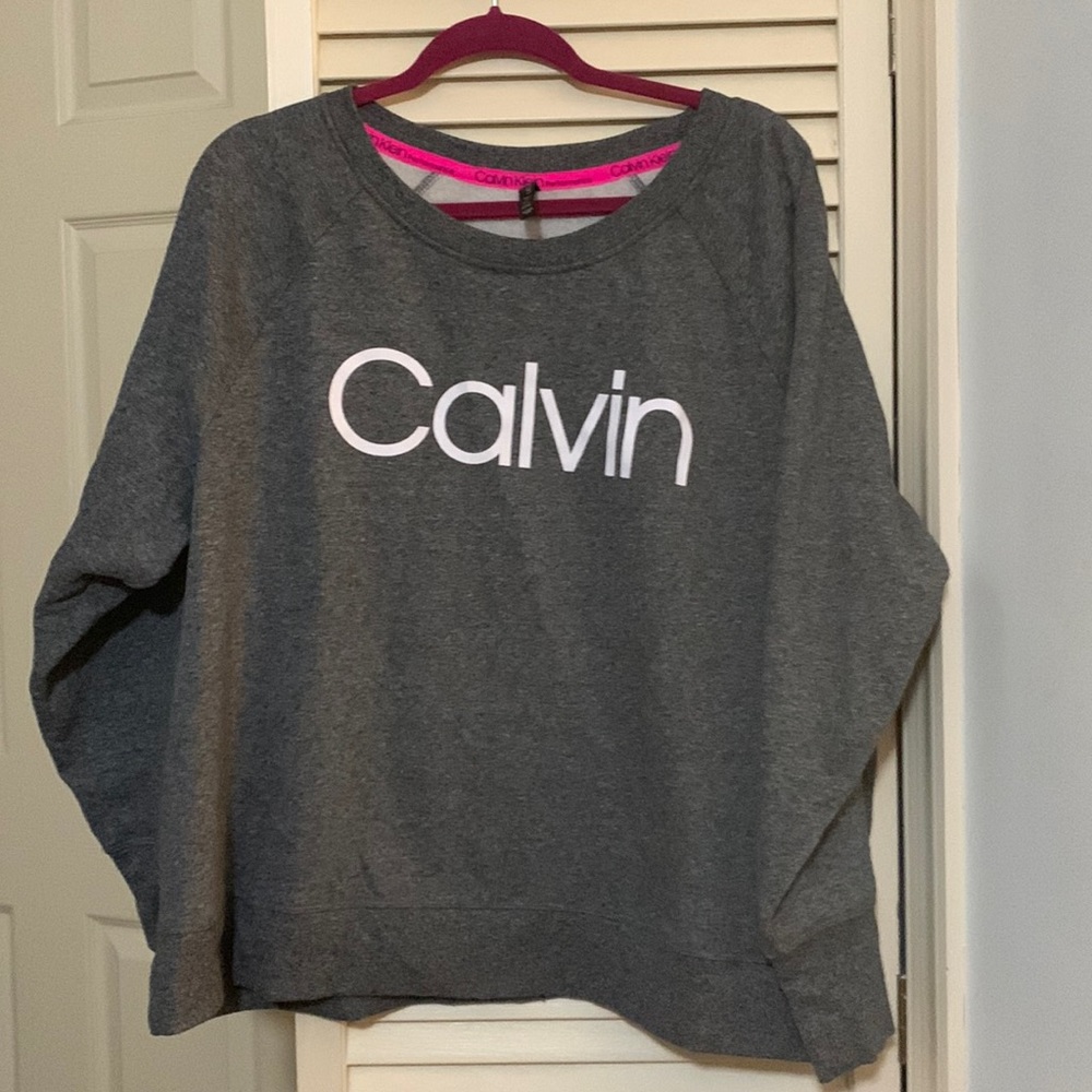 Plus size Calvin Klein cropped sweatshirt